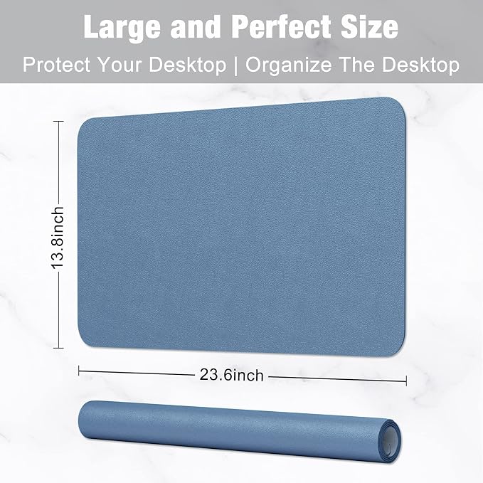 Hsurbtra Desk Pad, 23.6" x 13.8" PU Leather Desk Mat, M Extended Mouse Pad - Image 3