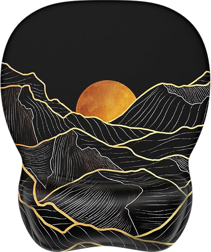MROCO Ergonomic Mouse Pad with Gel Wrist Rest, 9.4 x 8.1 in, Gel Wrist Comfort by MROCO