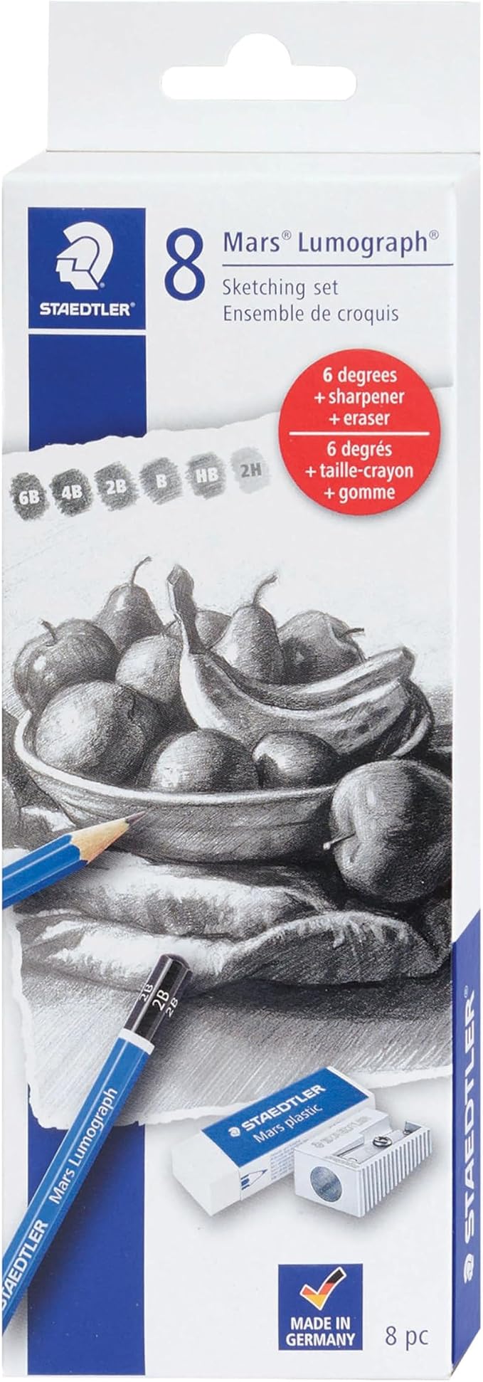 STAEDTLER Mars Lumograph Graphite Artist Sketching Set, 6 Pencils, Mini Mars by Staedtler