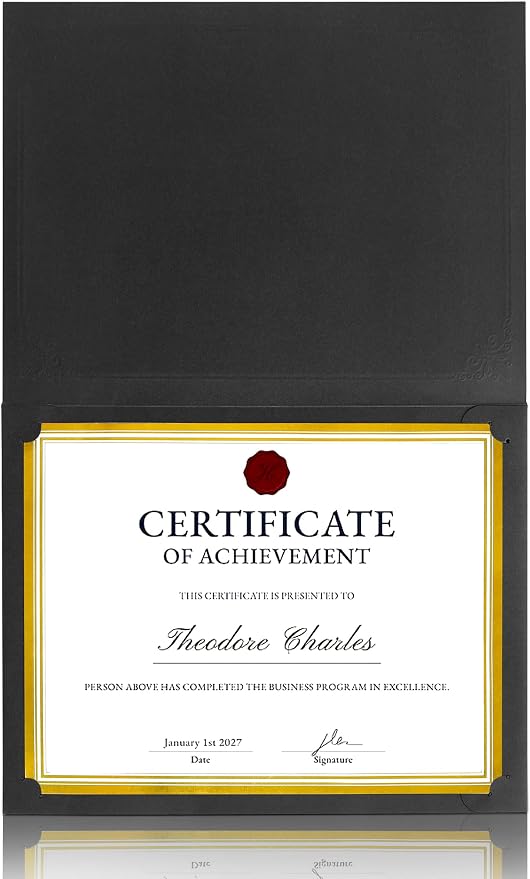 GNL 50 Packs Black Certificate Holders - Image 7