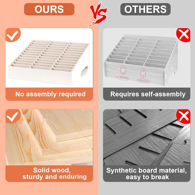 Wooden 36-Grid Cell Phones Storage Box Desktop Mobile Phone Holder Organizer - Image 2