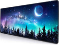 Gaming Large Mouse Pad with Stitched Edges, Galaxy Desk Mat, Extended Keyboard by SANWUMIAN