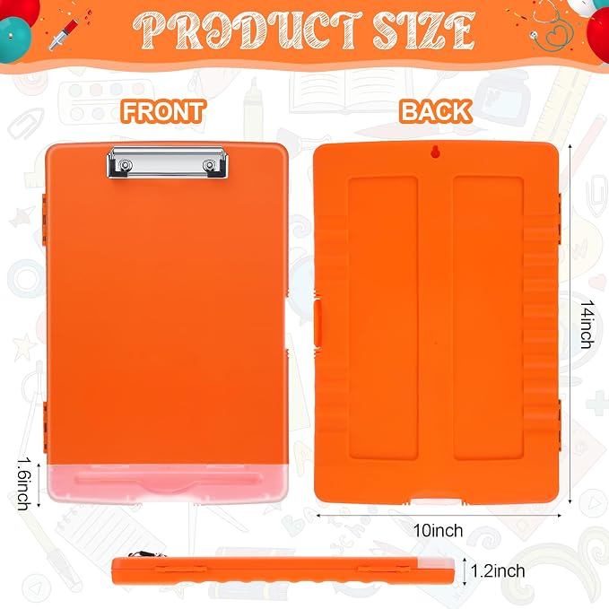 Crtiin 6 Pcs Colored Clipboard - Image 2