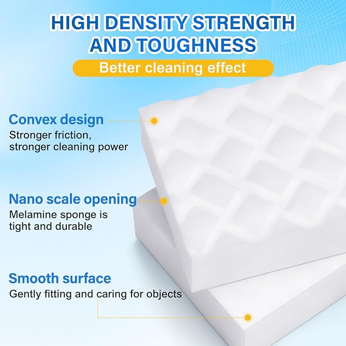 Magic Sponges Cleaning Eraser, 180 Pack 2X Density Stronger Melamine Sponge - Image 3