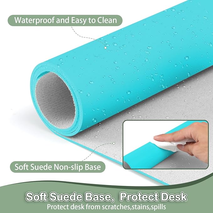 Boutilon Leather Desk Pad Protector, Laptop Desk Pad, Office Mouse Mat - Image 4