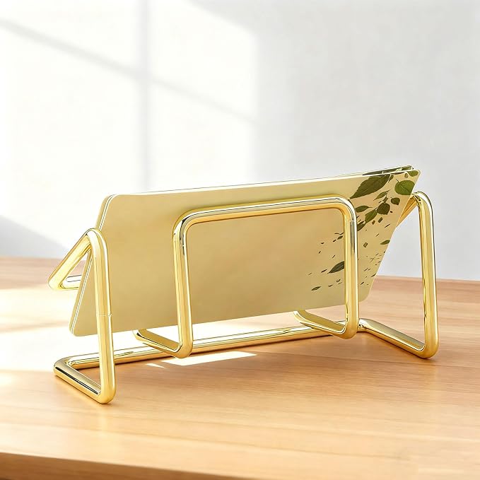 2 Pack Business Card Holder Desk，Metal Business Card Holder Display, Business - Image 2