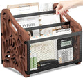 Magazine Holder, 3-Compartment Magazine Rack Floor, Wood Magazines File Holder by QILICHZ
