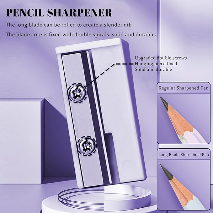Pencil Sharpener 3 Pack Single Hole Manual Pencil Sharpeners - Image 4