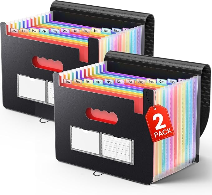 Sooez Accordion File Organizer, 13 Pockets Expanding File Folder, Portable by Sooez