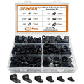 ISPINNER 180pcs Nylon Plastic R-Type Cable Clamps, 1/4" 5/16" 3/8" 1/2" 5/8" by ISPINNER