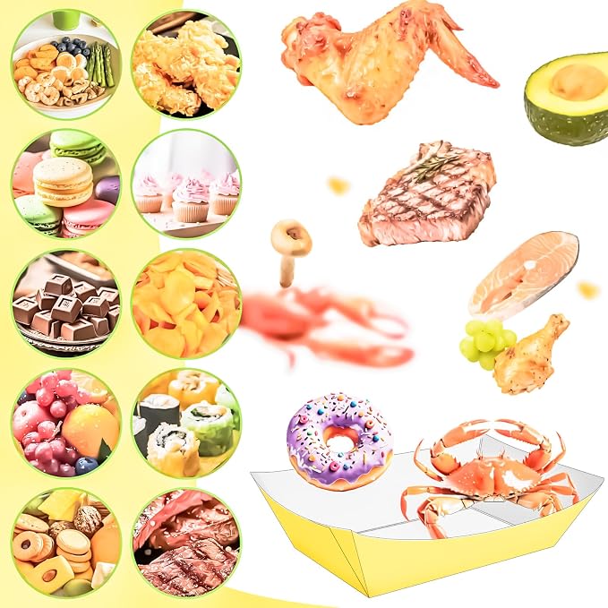 100 Pack Extra Large 5Lb Paper Food Boat Trays Disposable Paper Boat Containers - Image 6