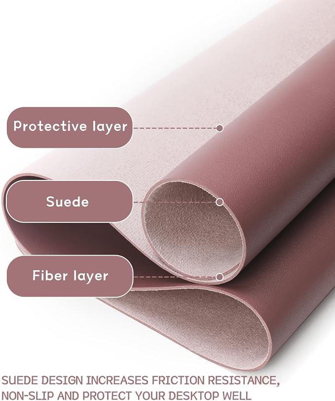 YSAGi Non-Slip Leather Desk Pad L Size, Waterproof Laptop Computer Desk - Image 3