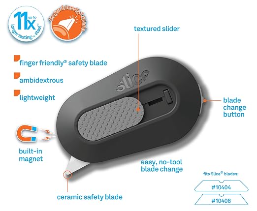 Slice Box Cutter, Heavy Duty Utility Knife, Safe Ceramic Blade Lasting 11x - Image 3
