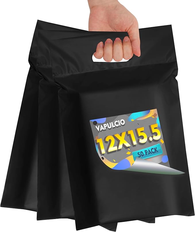 Poly Mailers 12x15.5 inch 50 Pcs, Upgrade Design Tamper Proof Mailers Poly Bags by VAPULCIO