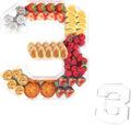 13.8" Acrylic Number Charcuterie Tray, Fillable Number Charcuterie Box by Tdsuco