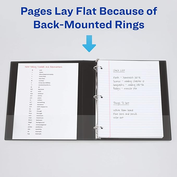 Avery Standard View 3 Ring Binder, 1.5" Round Rings, 275-Sheet Capacity - Image 6