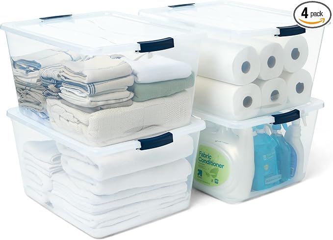 Rubbermaid Cleverstore 71 Qt Clear Storage Bins by Unknown