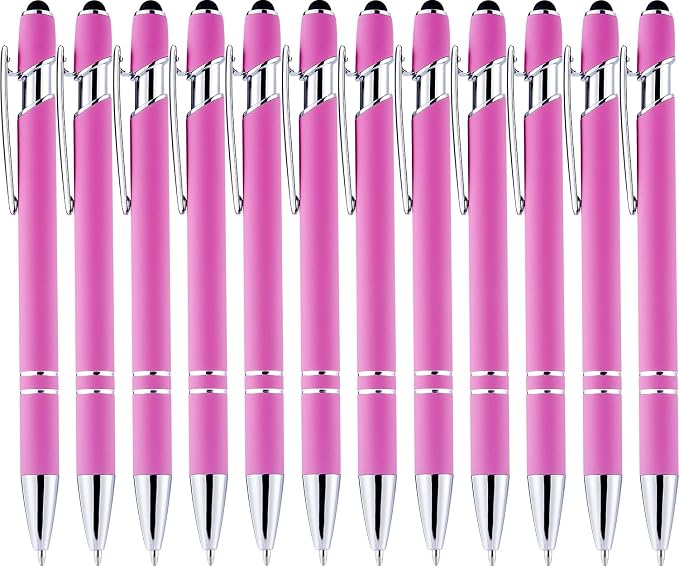 LINFANC 12 Pack Pink Ballpoint Pen by LINFANC