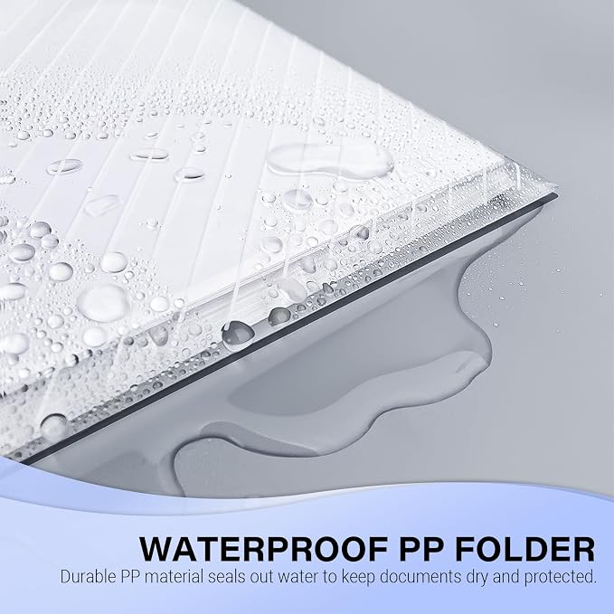 10 Pack, Plastic Envelopes – Transparent Waterproof Reusable File Folders - Image 3