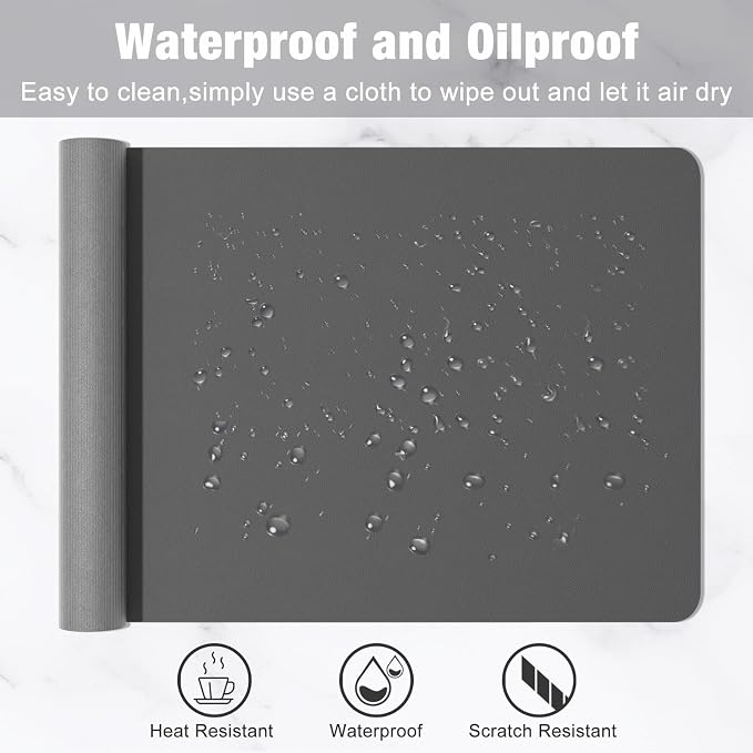 Hsurbtra Desk Pad, XL Extended Mouse Pad, Waterproof Desktop Blotter Protector - Image 5