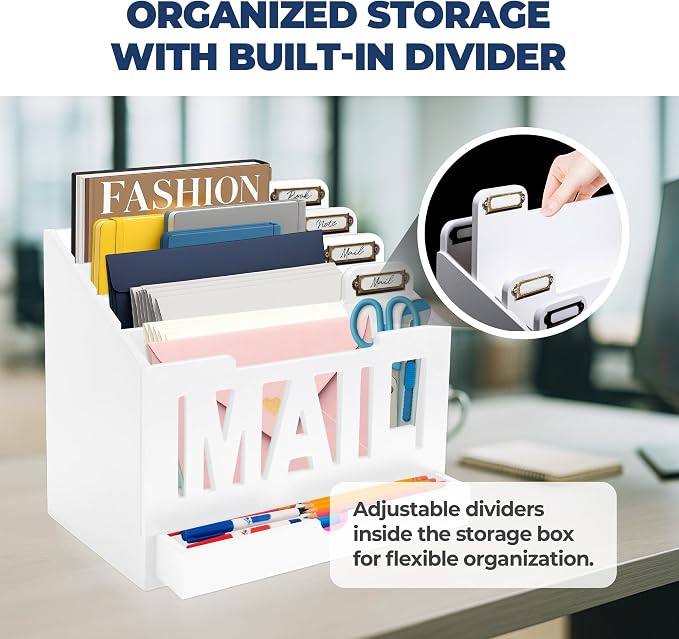 Mail Organizer Countertop, Desktop Mail Sorter - Image 6