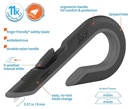 Slice Box Cutter, Heavy Duty Utility Knife, Safe Ceramic Blade Lasting 11x - Image 2