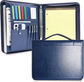 Faux Leather Portfolio with Handle, 3-Ring Padfolio Organizer by FORTAVEM