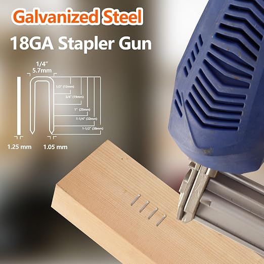 1000-Count 1-1/4 Inch Length, 18 Gauge 1/4 Inch Narrow Crown Staples, Heavy - Image 6