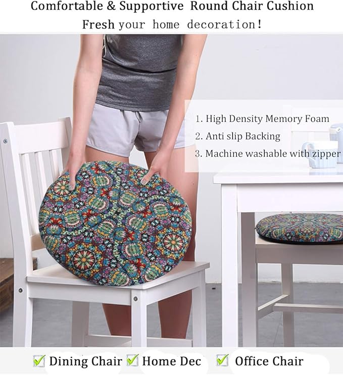 Sigmat Memory Foam Seat Cushion Anti-Slip Soft Round Stool Cushion Chair Pad 16 - Image 7