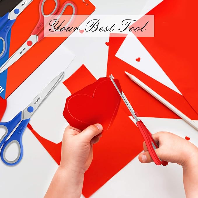 iBayam 8.5" Household Scissors All Purpose 3 Pack, Right/Left Handed - Image 7