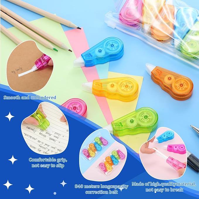 Chivao 120 Pack Mini Correction Tape Bulk Ink Corrector Eraser Tape Set 13.12 - Image 3