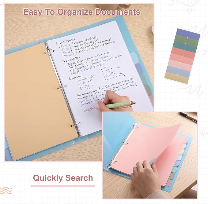 6 Sets of 48Pcs Binder Dividers - Image 5