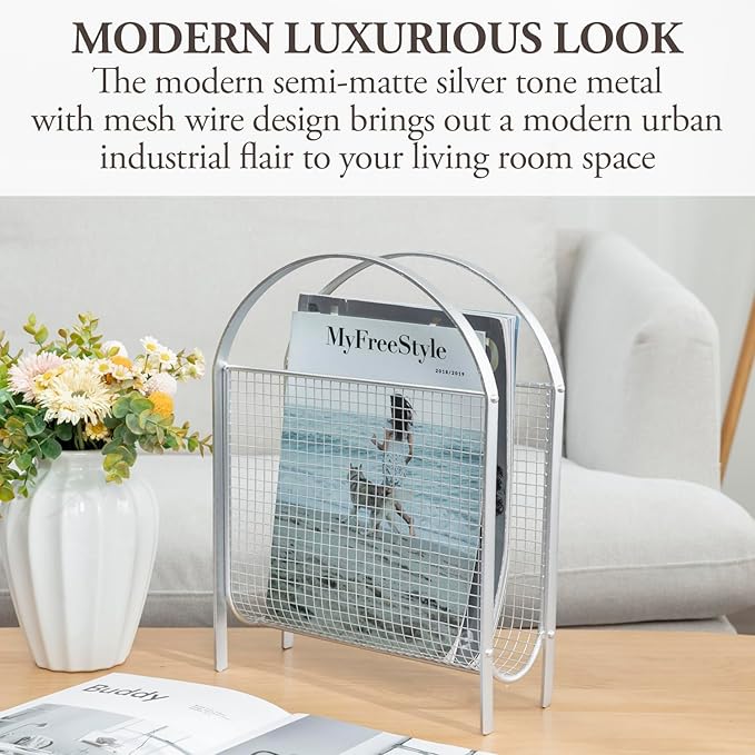 MyGift Magazine Rack, Floor Freestanding Magazine Holder - Image 2