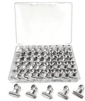 50 Pcs Metal Bulldog Clips, Mini Metal Paper Clips 0.87 in Hinge Clips Small by Unknown