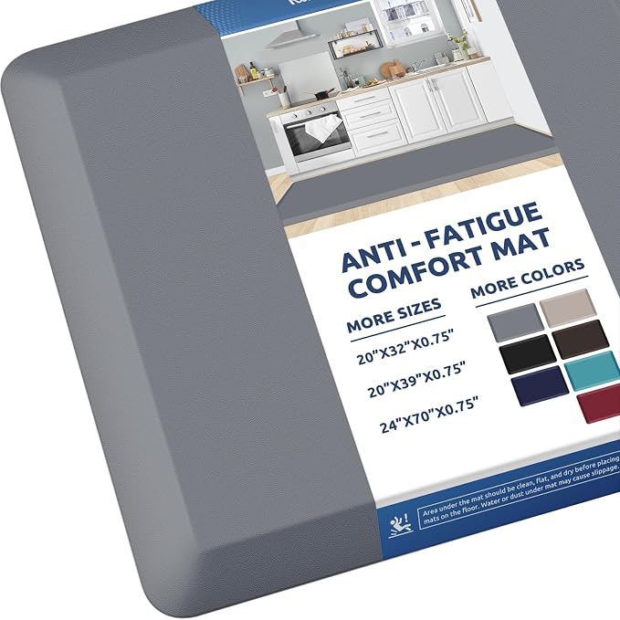 KitchenClouds Kitchen Mat Cushioned Anti Fatigue Rug 24"x70" Water Resistant by KitchenClouds