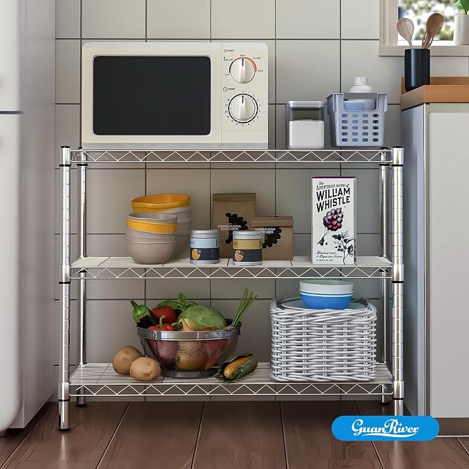 Guan River 3-Shelf Adjustable Metal Wire Shelving, Sturdy and Durable, Storage - Image 7