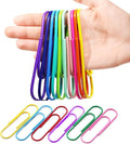 50 Pack 4 Inches Jumbo Paper Clips, Vinyl Coated Multicolored Extra Large Mega by Unknown