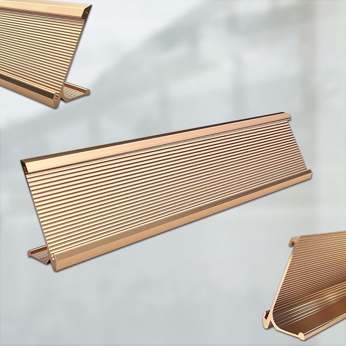 10 Pack 2" x 10" Aluminum Desk Name Plate Holder, Office Name Plate Holder - Image 2