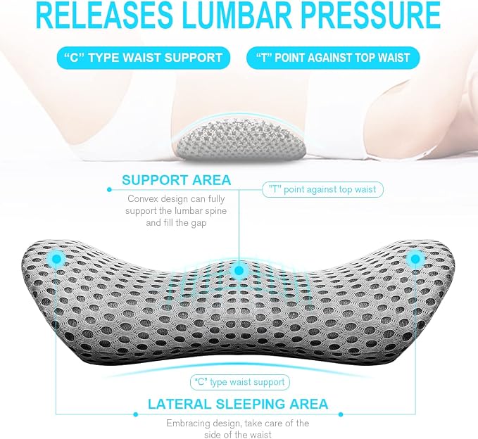 Lumbar Support Pillow for Office Chair, Memory Foam Lumbar Pillow for Lower - Image 2