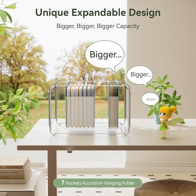 EcoStash Wheat Straw Expanding Hanging File Folders, 7-Pocket Accordion - Image 5