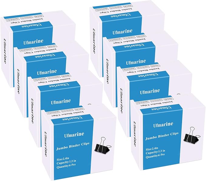 Ufmarine Extra Large Binder Clips 2.4 Inch Length, Jumbo Binder Clips - Image 5