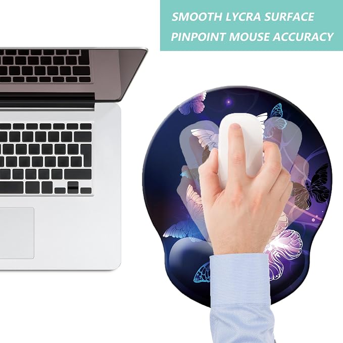 Mouse Pad with Wrist Support, Ergonomic Mouse Pad with Memory Foam Wrist Rest - Image 7