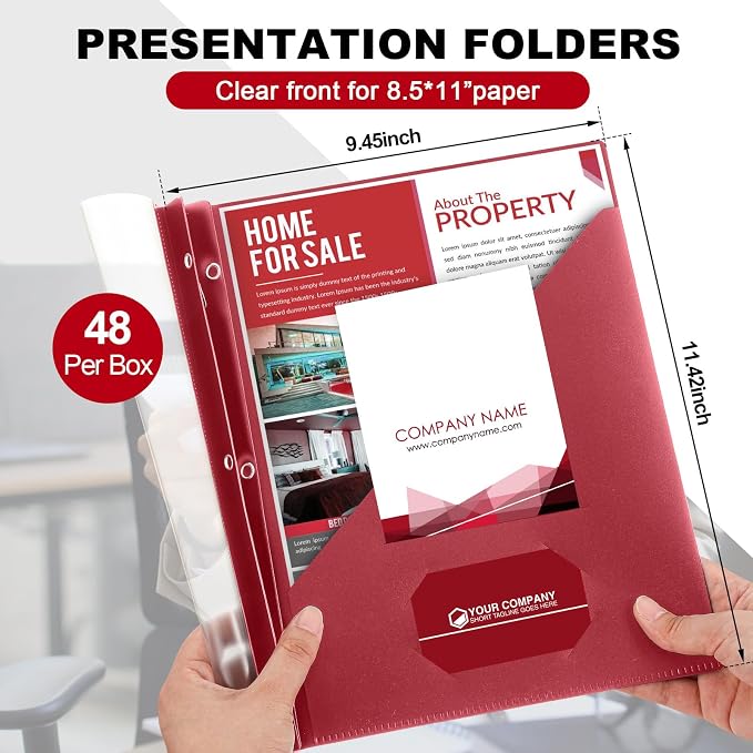 Teling 48 Pcs Clear Front Report Covers - Image 2