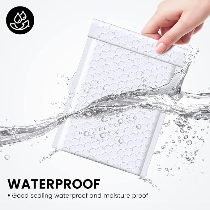 Fuxury Bubble Mailers 4x8" White Padded Envelopes 19200 Pack Bulk Strong - Image 4