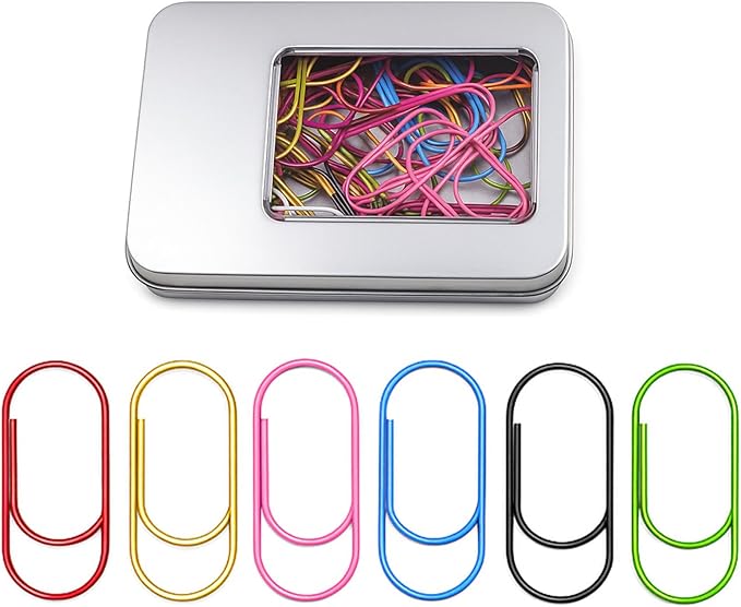 50 Pcs Jumbo Planner Paper Clips 2 inch – Cute Fun Paper Clips, Gifts by NELJIBEHU