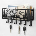 Deer Metal Wall Mail Organizer Wall Mounted Key and Mail Holder Mail Basket by SIFZYJGN
