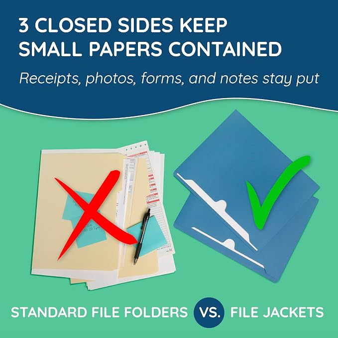 Blue Summit Supplies 2 Inch File Jackets, Expandable Folders, Heavy Duty 2 Inch - Image 5