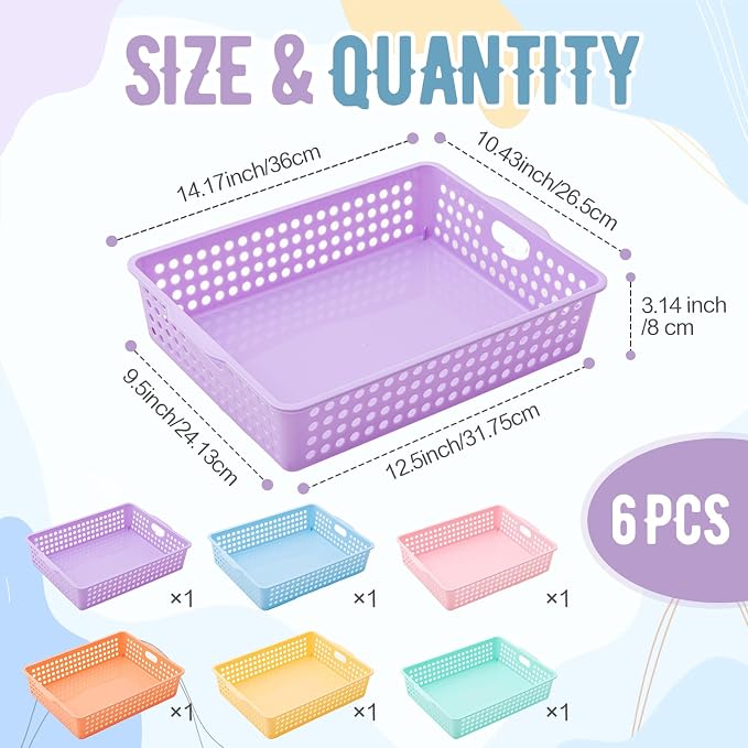 Geetery 12 Pack Classroom Storage Baskets - Image 2