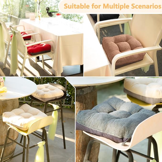 MAGIC ELEPHANT Chair Cushions for Dining Chair, Shredded Memory Foam Kitchen - Image 6