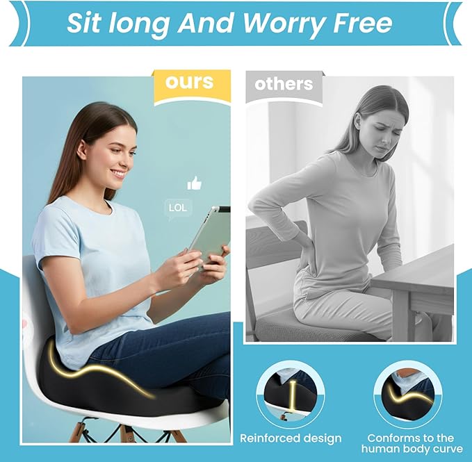 Seat Cushion, Ergonomic Chair Cushions - Image 4